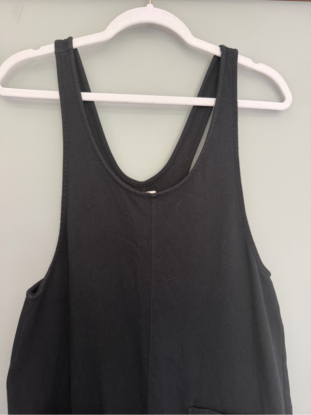 For Days "Relaxing" 100% Organic Cotton Black Racerback Pull On Jumpsuit Romper - Picture 4 of 15